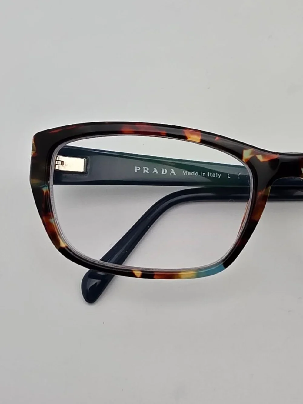 Prada VPR 18O NAG-1O1 Spotted Blue Havana Eyeglasses Frame w/ Case 54-18-135